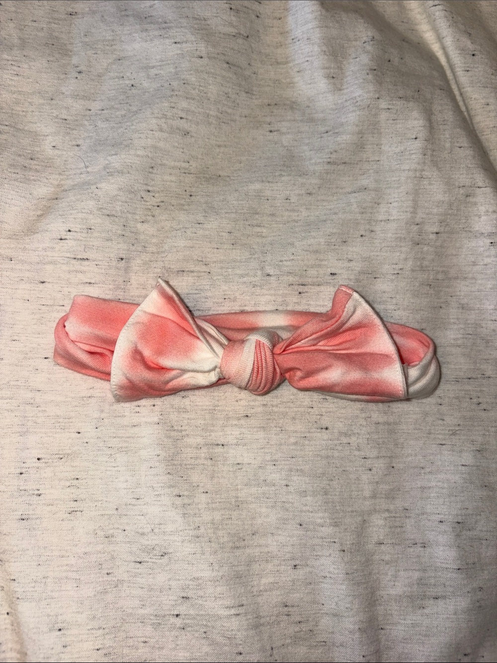 Kyte BABY Pink and White Tie-Dye Knot Headband